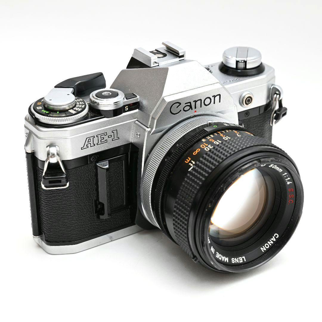 【動作確認済み】キヤノンAE-1&50mm F1.4 S.S.C ストロボセット