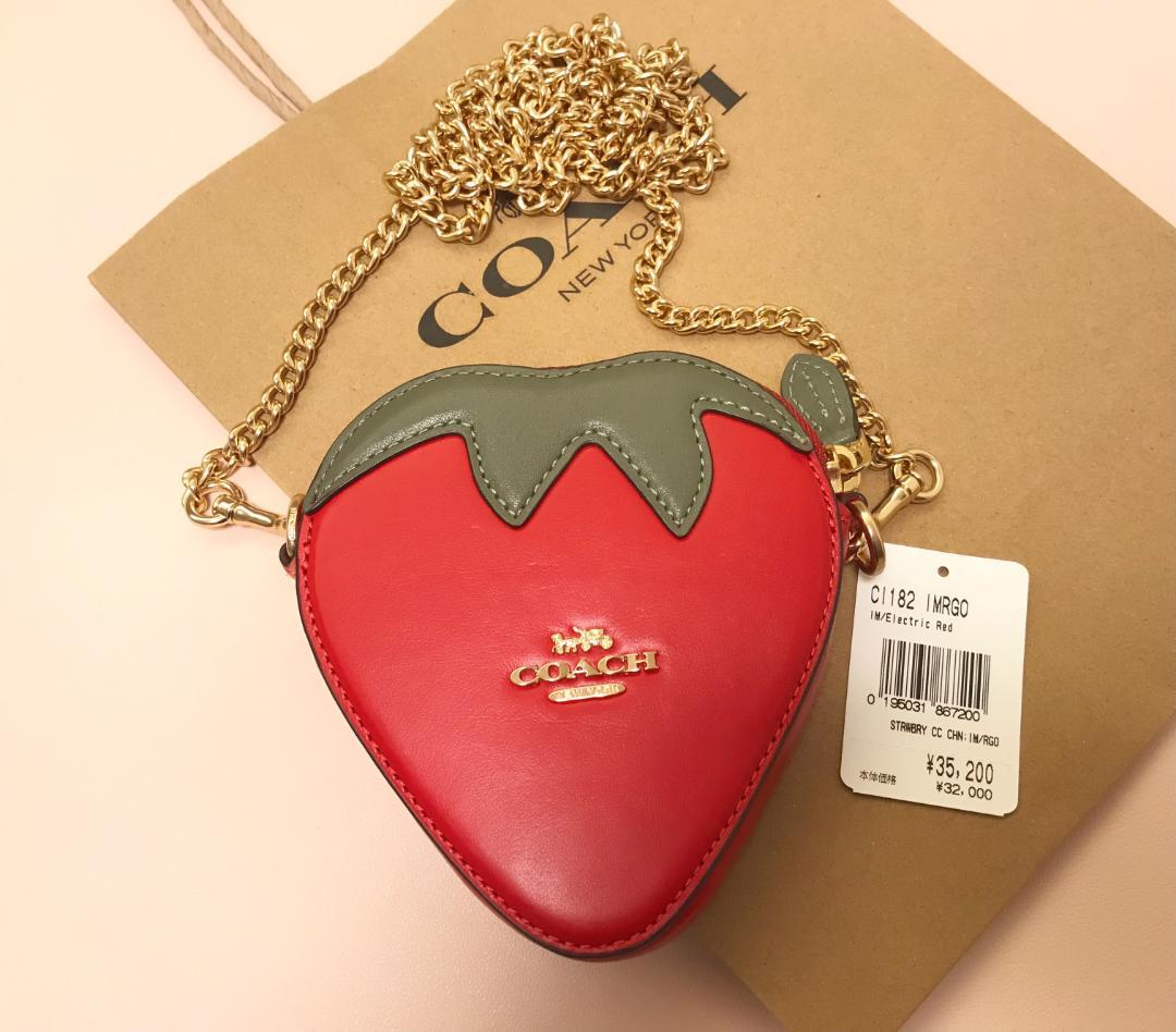 新品coach  ケース ストロベリー