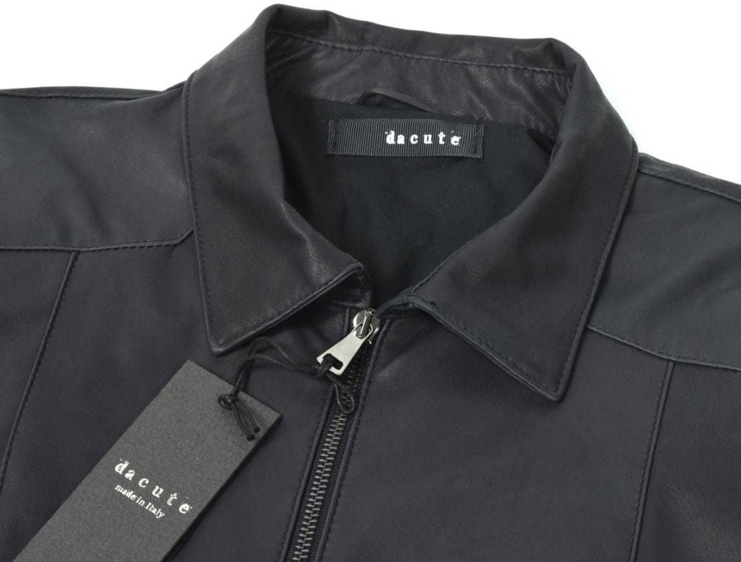 未使用 dacute ダクテ イタリア製 ソフト シープレザー ジャケット 50