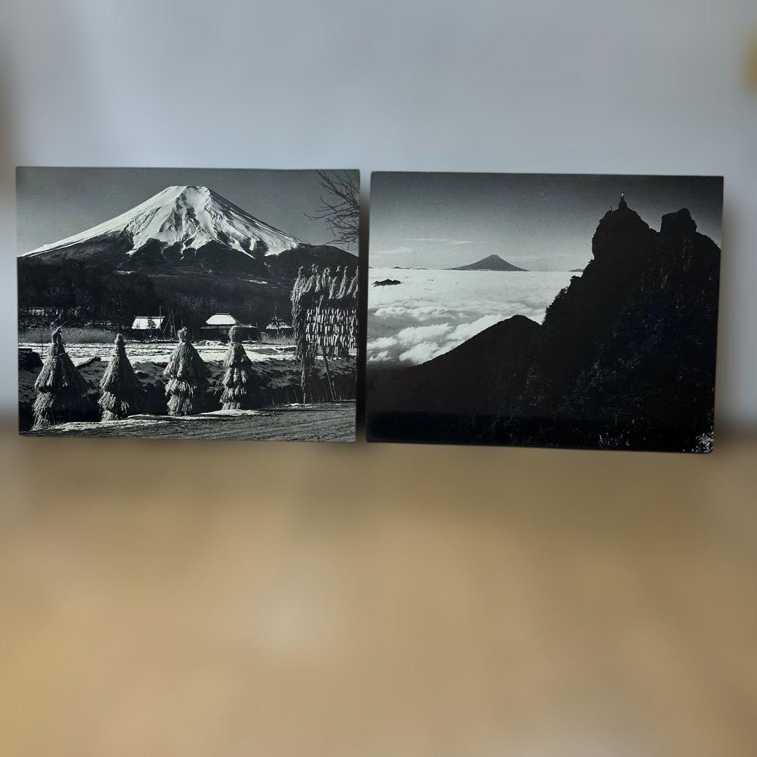 富士山パネル２点　山梨県忍野村 八ヶ岳連邦権現岳頂上