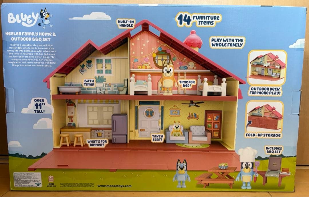 新品未使用【bluey ブルーイ】ドールハウス・フィギュア・家・輸入雑貨
