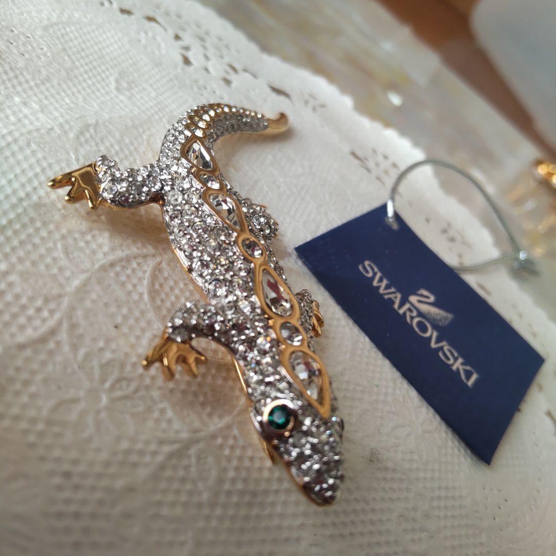 【美品】Swarovski ◇超レア◇可愛いトカゲ ブローチ