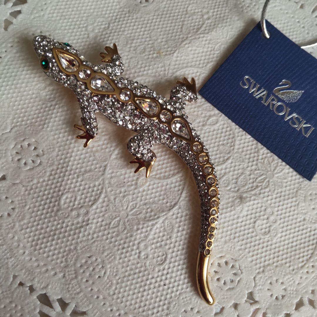 【美品】Swarovski ◇超レア◇可愛いトカゲ ブローチ