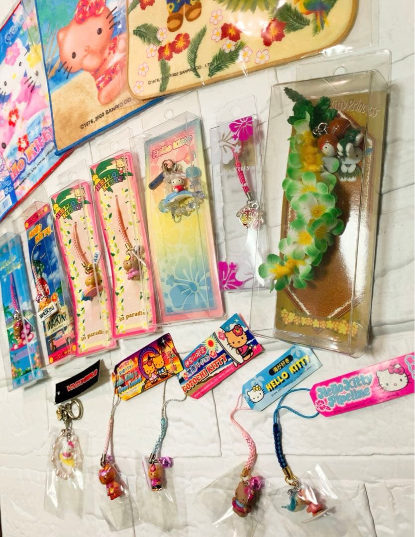 公*o様 希少レア　ご当地　日焼けキティ　ハワイ　海　根付　ミニタオル　☆まとめ