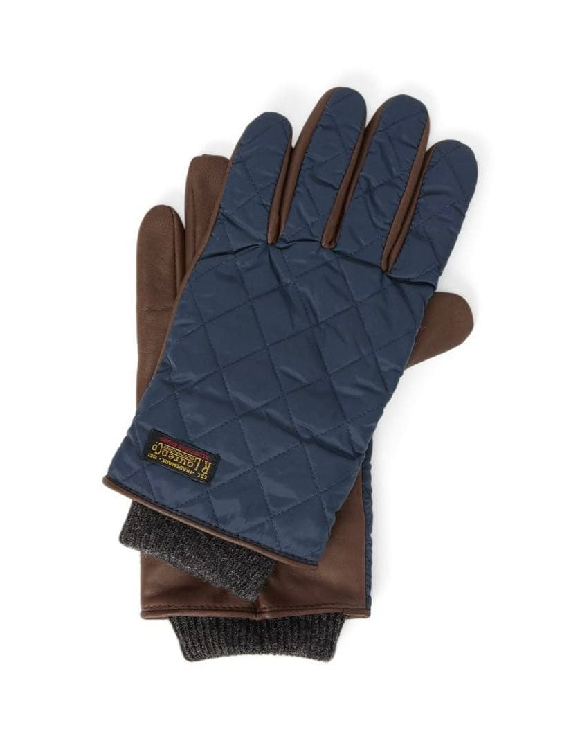 【新品　未使用】ラルフローレン キルティング　レザー手袋　スマホ対応
