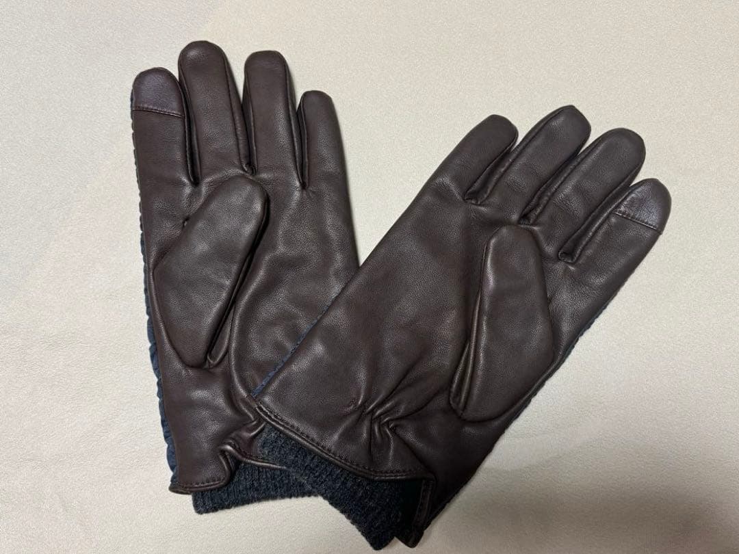 【新品　未使用】ラルフローレン キルティング　レザー手袋　スマホ対応