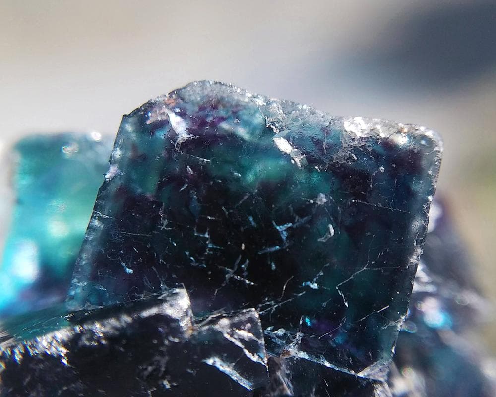 513 オコルス鉱山 フローライト ブルー パープル 蛍石