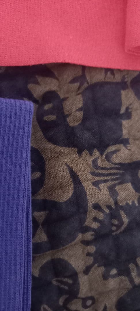 赤い花の犬の服