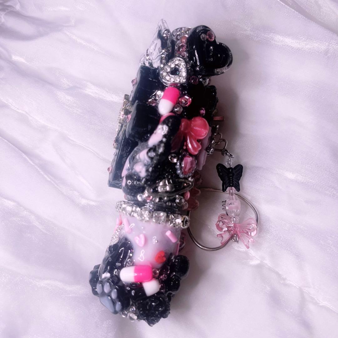 【8】泣ねこピンク iQOSケース デコ イルマワン デコケース 地雷系 ギャル