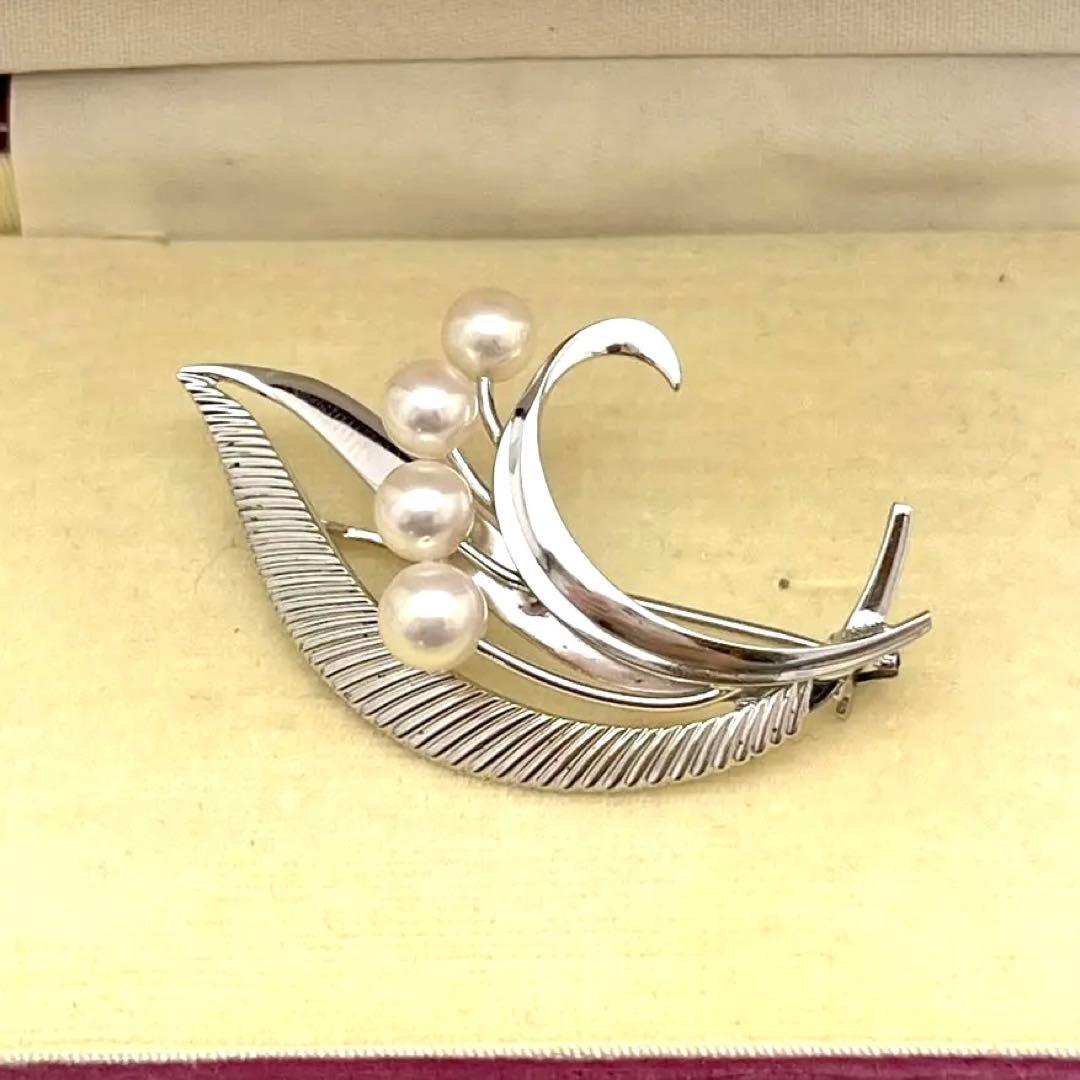 ☆美品☆ミキモト　パール　ブローチ　シルバー
