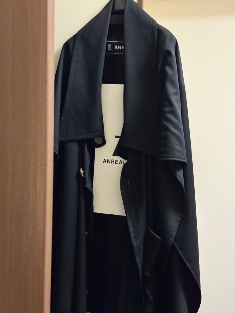 【本日限定価格】ANREALAGE ブラック オープンフロントジャケット OS