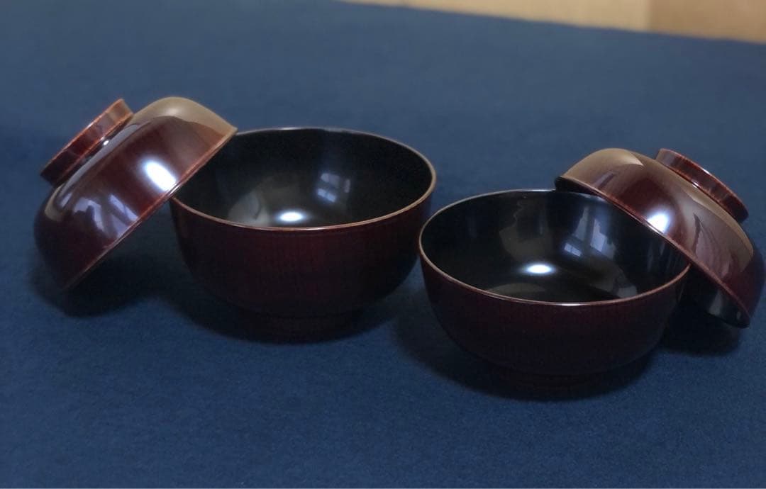 《レ》木芸家 田中重希 欅 四ツ椀4客 日本工芸会会員 共箱 251201お2