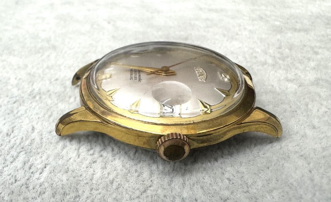 ★稼働品★TECHNOS テクノス テクノマチック 手巻き腕時計 フェイスのみ