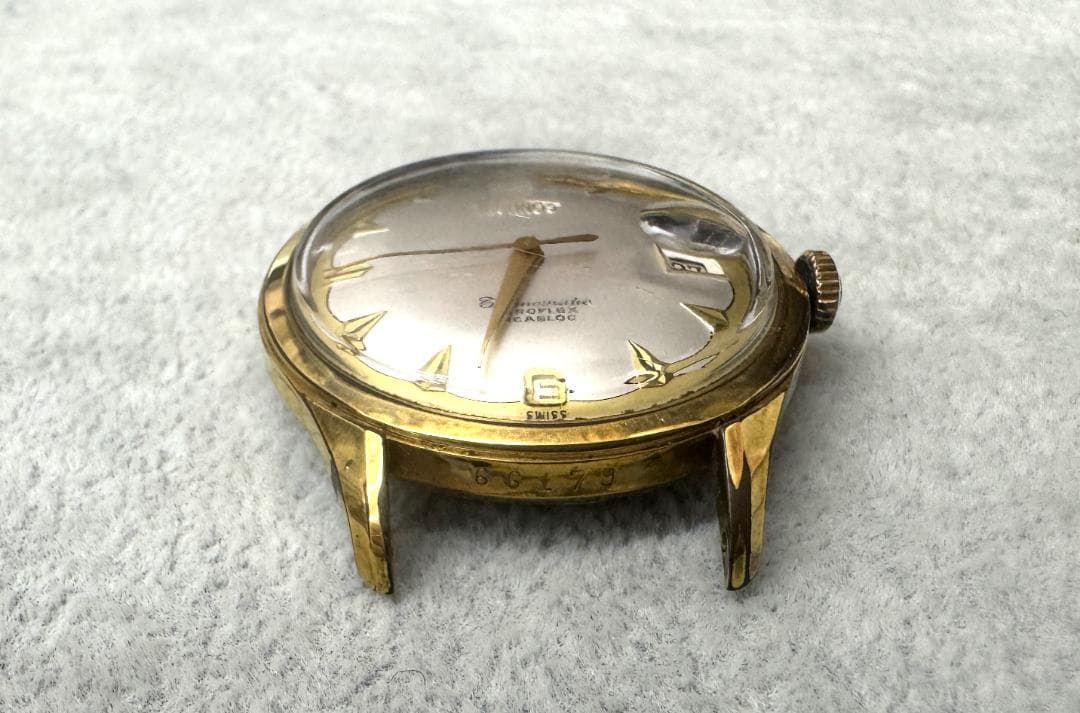 ★稼働品★TECHNOS テクノス テクノマチック 手巻き腕時計 フェイスのみ