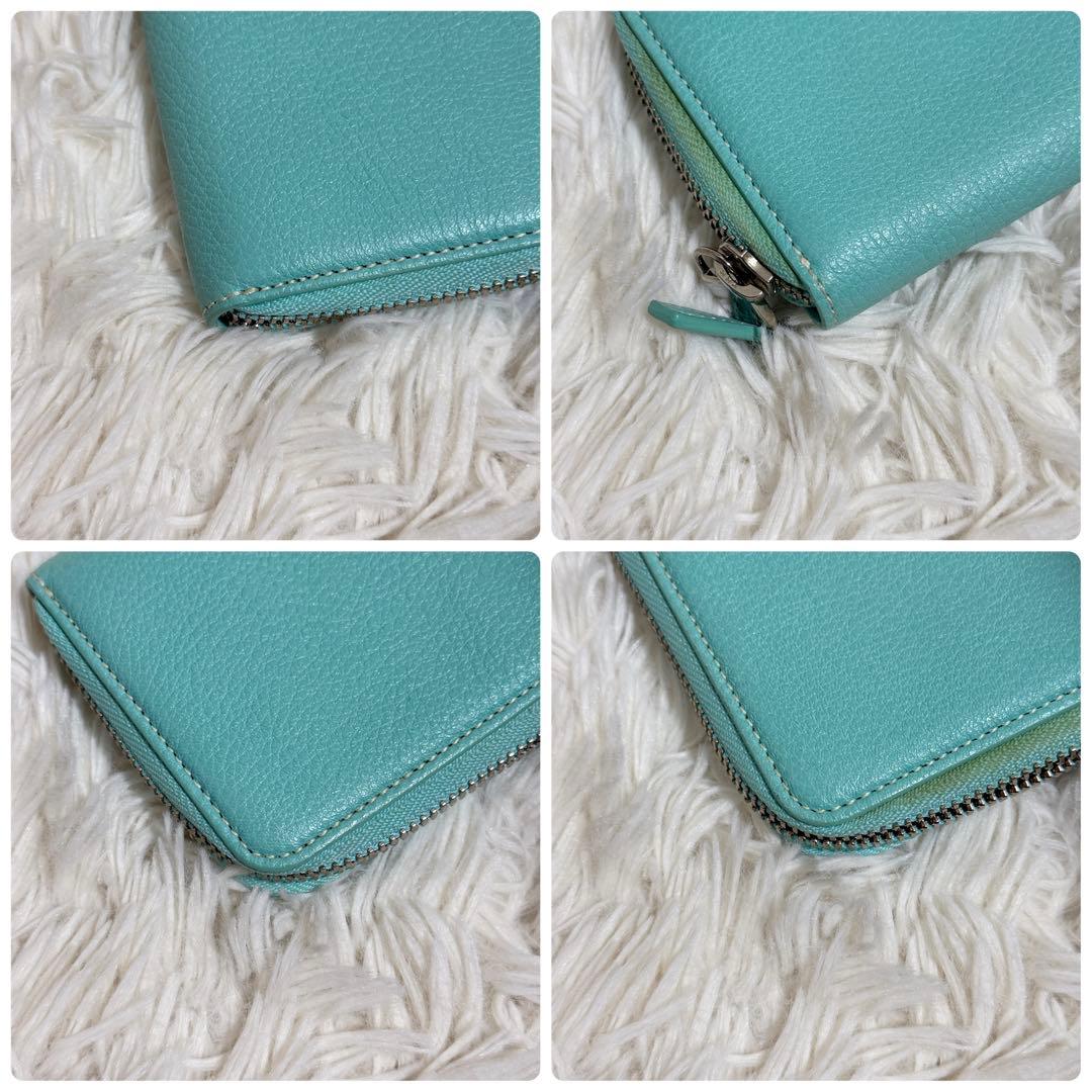 【訳あり美品】TIFFANY&CO　パース　ラウンドファスナー