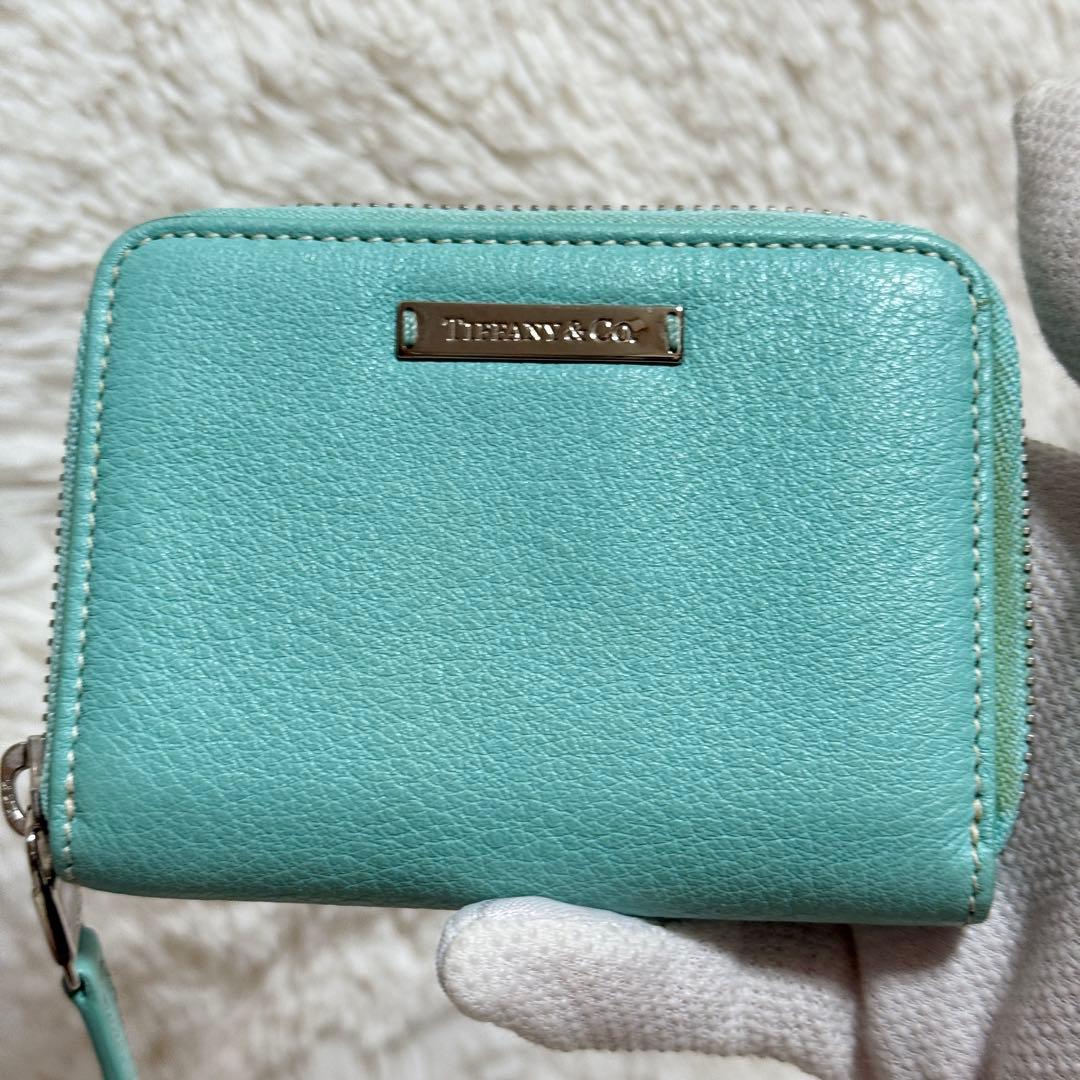 【訳あり美品】TIFFANY&CO　パース　ラウンドファスナー