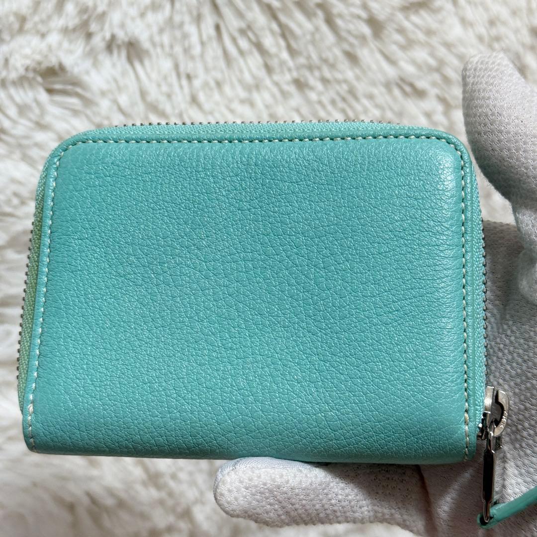 【訳あり美品】TIFFANY&CO　パース　ラウンドファスナー