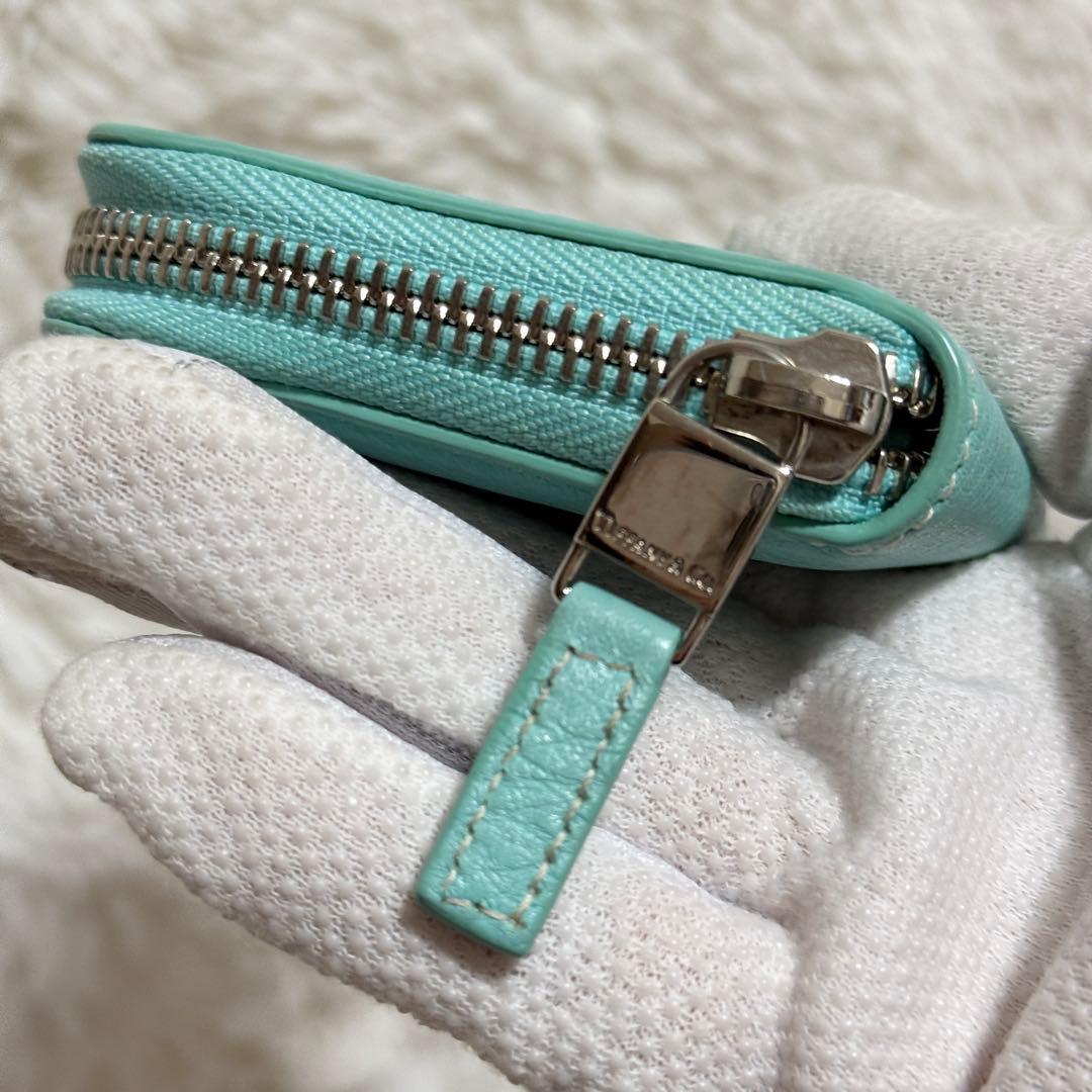 【訳あり美品】TIFFANY&CO　パース　ラウンドファスナー