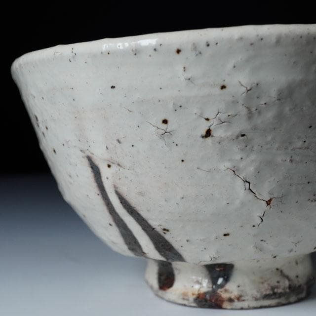 石田陶春　粉引茶碗　共箱　茶道具　丹波焼　高麗茶碗写