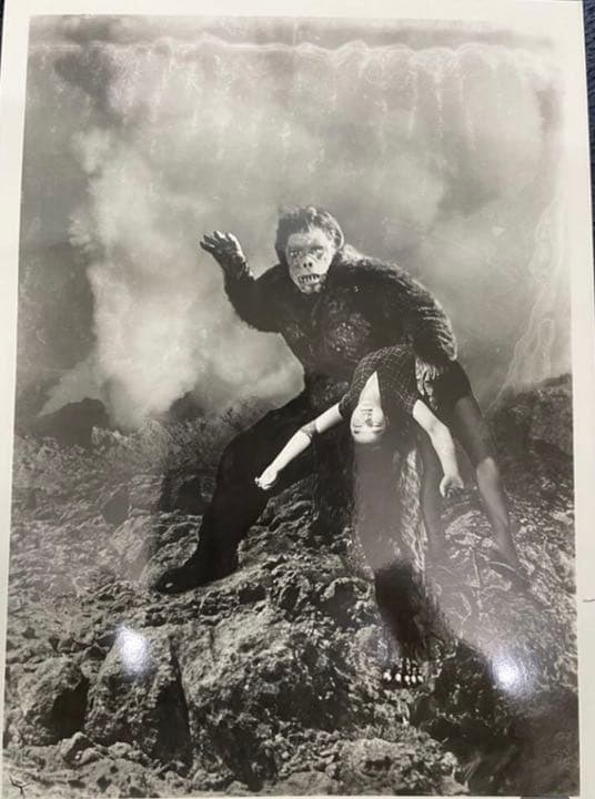 超特大150cm『獣人雪男』額縁フレーム付映画ポスター1955東宝映画＊宝田 明