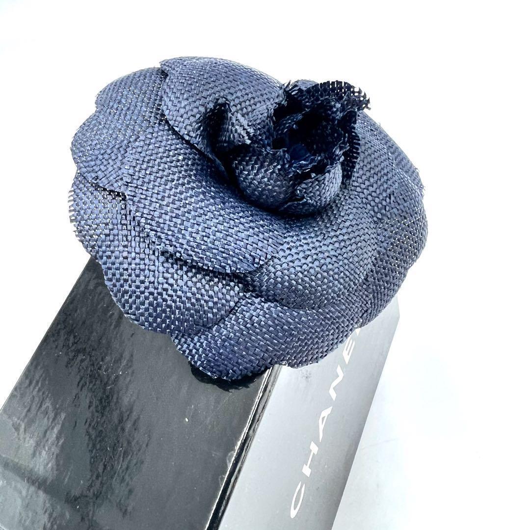 CHANEL シャネル コサージュ ネイビー カメリア