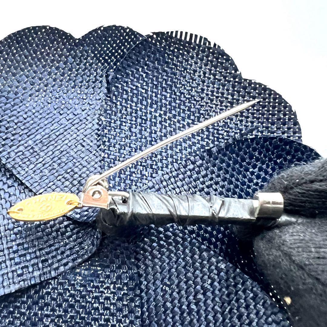 CHANEL シャネル コサージュ ネイビー カメリア