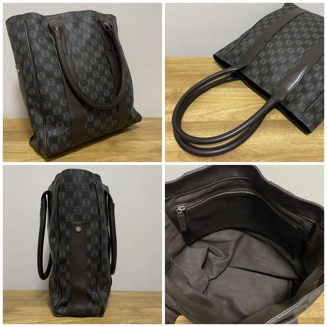 《美品》LOEWE（ロエベ）レザー ハンドバッグ ダークブラウン