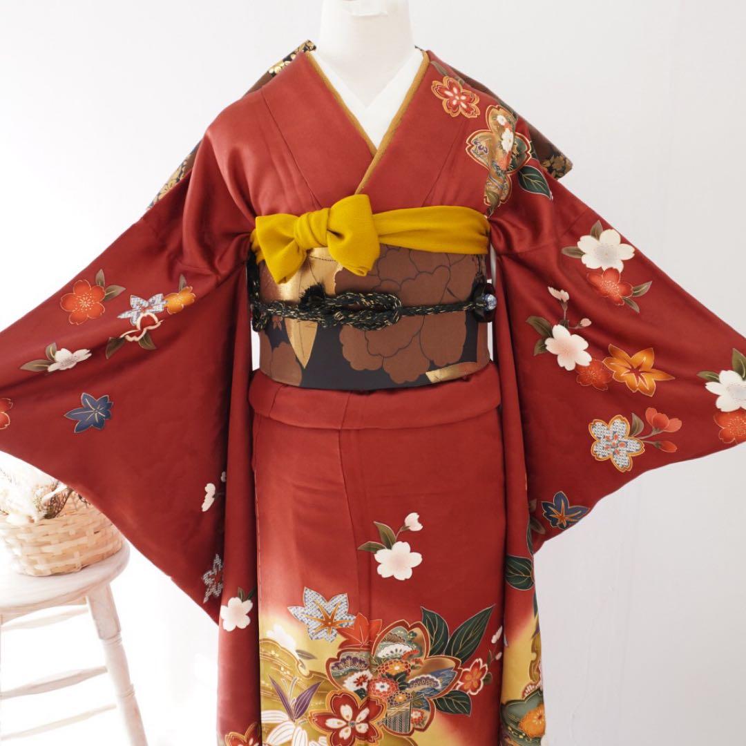 振袖フルセット 980F 5点セット　正絹 すべて正絹