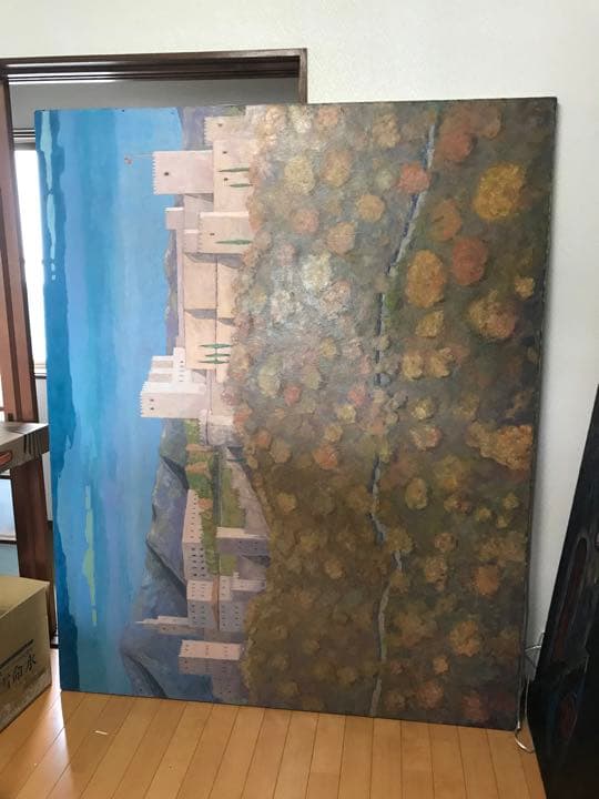 油彩　無名画家