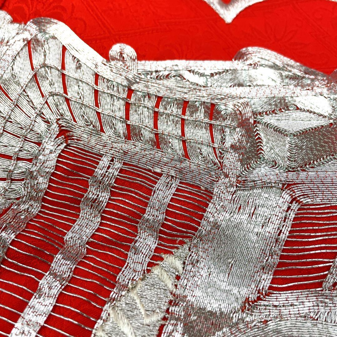 ◎mk-1250　引き振袖　お引きずり　婚礼衣装　銀駒刺繍　　11-28