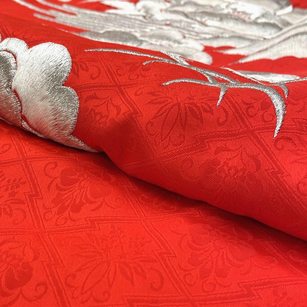 ◎mk-1250　引き振袖　お引きずり　婚礼衣装　銀駒刺繍　　11-28