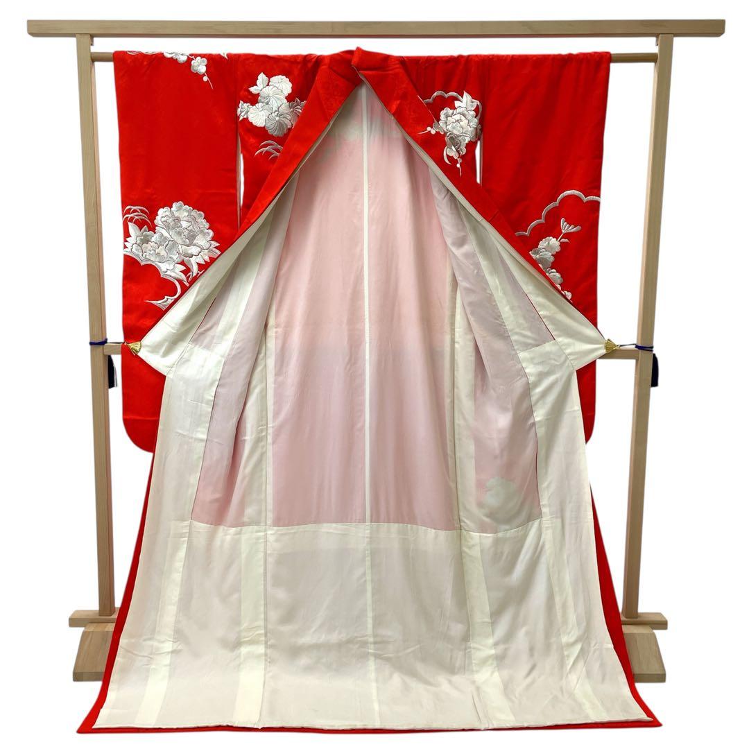 ◎mk-1250　引き振袖　お引きずり　婚礼衣装　銀駒刺繍　　11-28