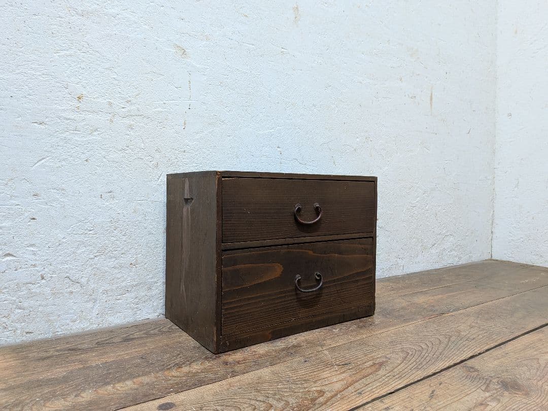 1116　アンティーク　杉の小引き出し　小箪笥　収納棚　ケース　古家具　レトロ