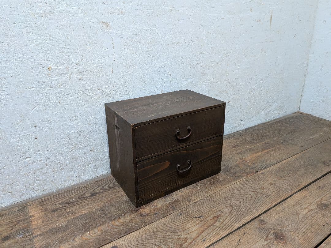 1116　アンティーク　杉の小引き出し　小箪笥　収納棚　ケース　古家具　レトロ