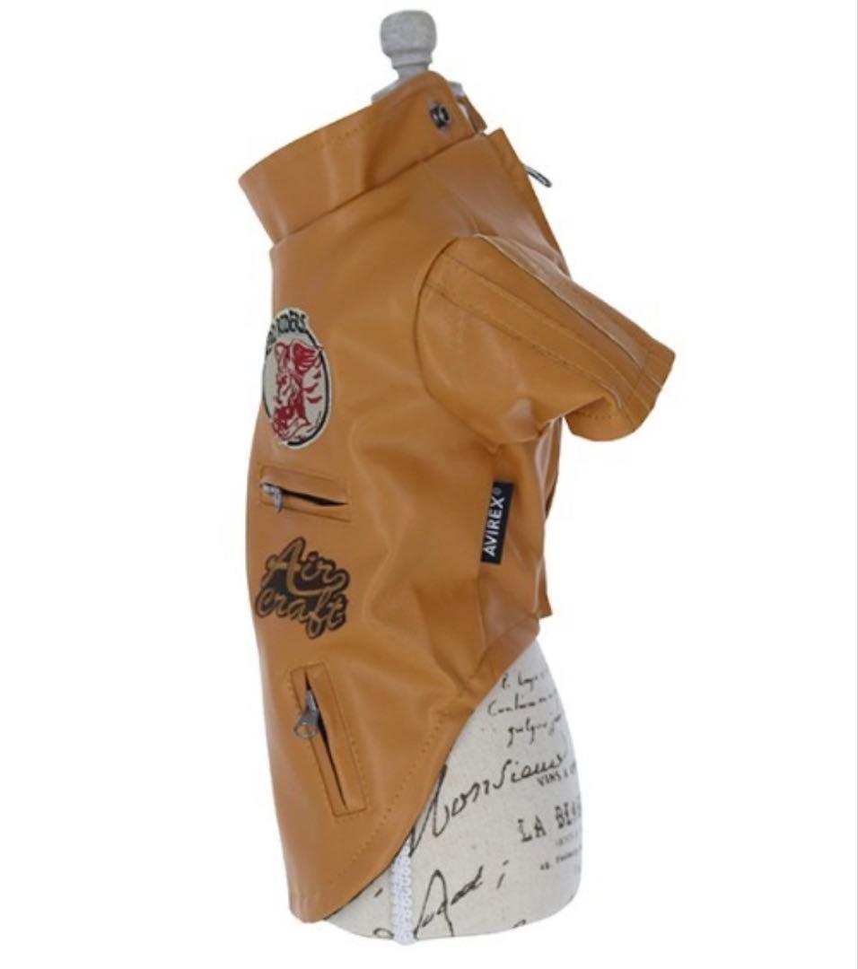 【新品未使用】犬用 ペット用 AVIREX パッチドライダースジャケット FBS