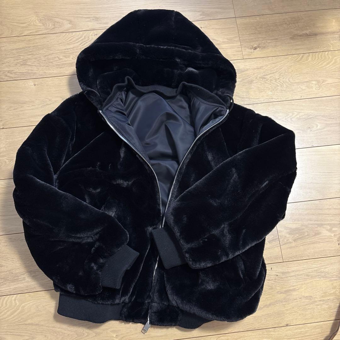 ZARA（ザラ）リバーシブル ボンバージャケット ブラック ファー M