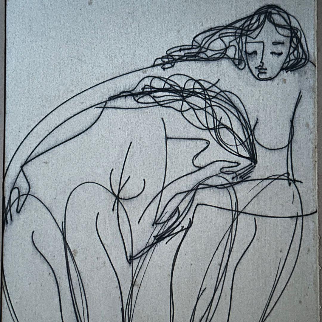 2123様感謝‼️肉筆「ふたり」ハンガリー現代作家nacskassy izolda