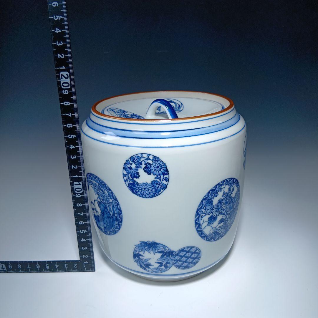 値下げ茶道具　千古窯　染付花丸文皆具一関　 共箱　美品