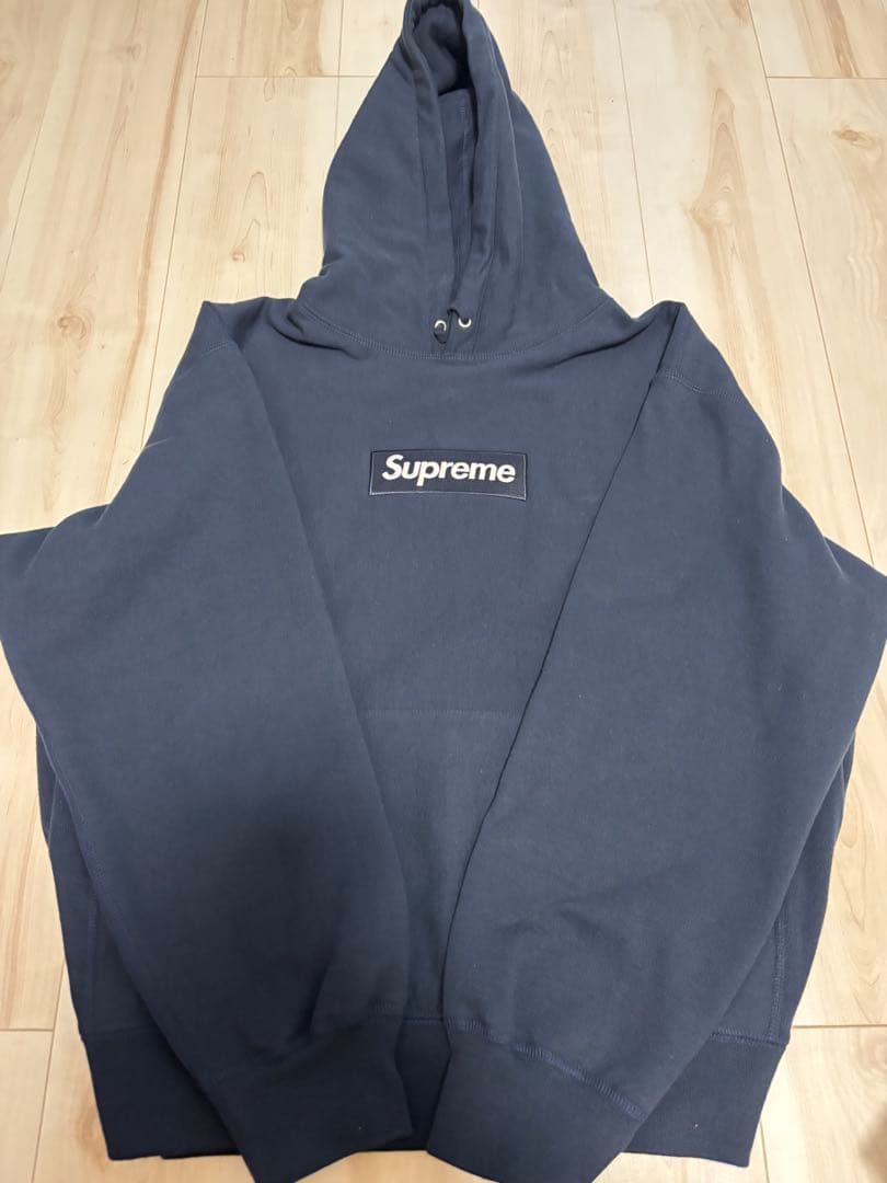 2025FWSupreme Box Logo Hooded Mサイズ ネイビー
