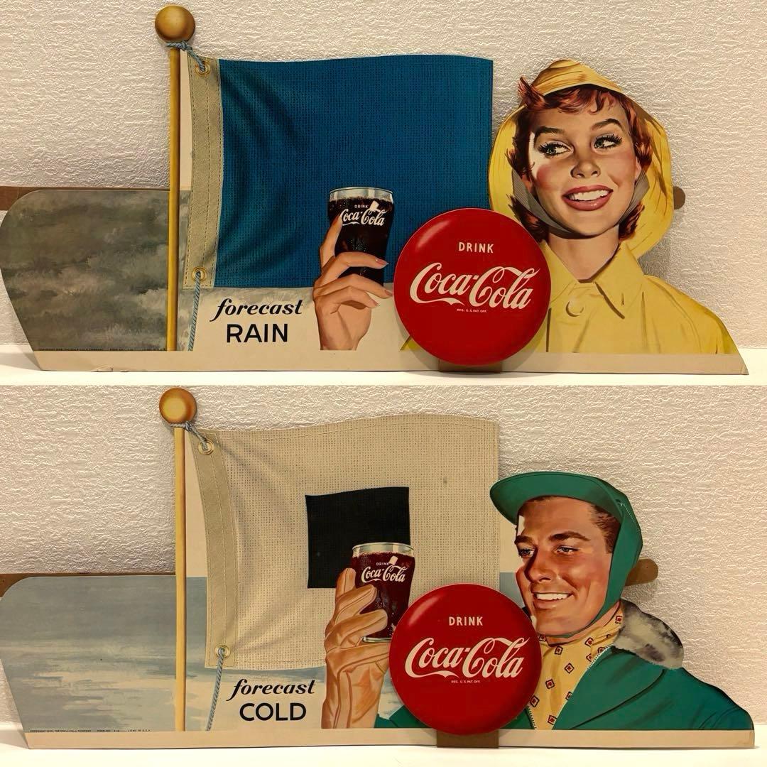 【コカコーラ CocaCola】ヴィンテージ紙看板２枚セット