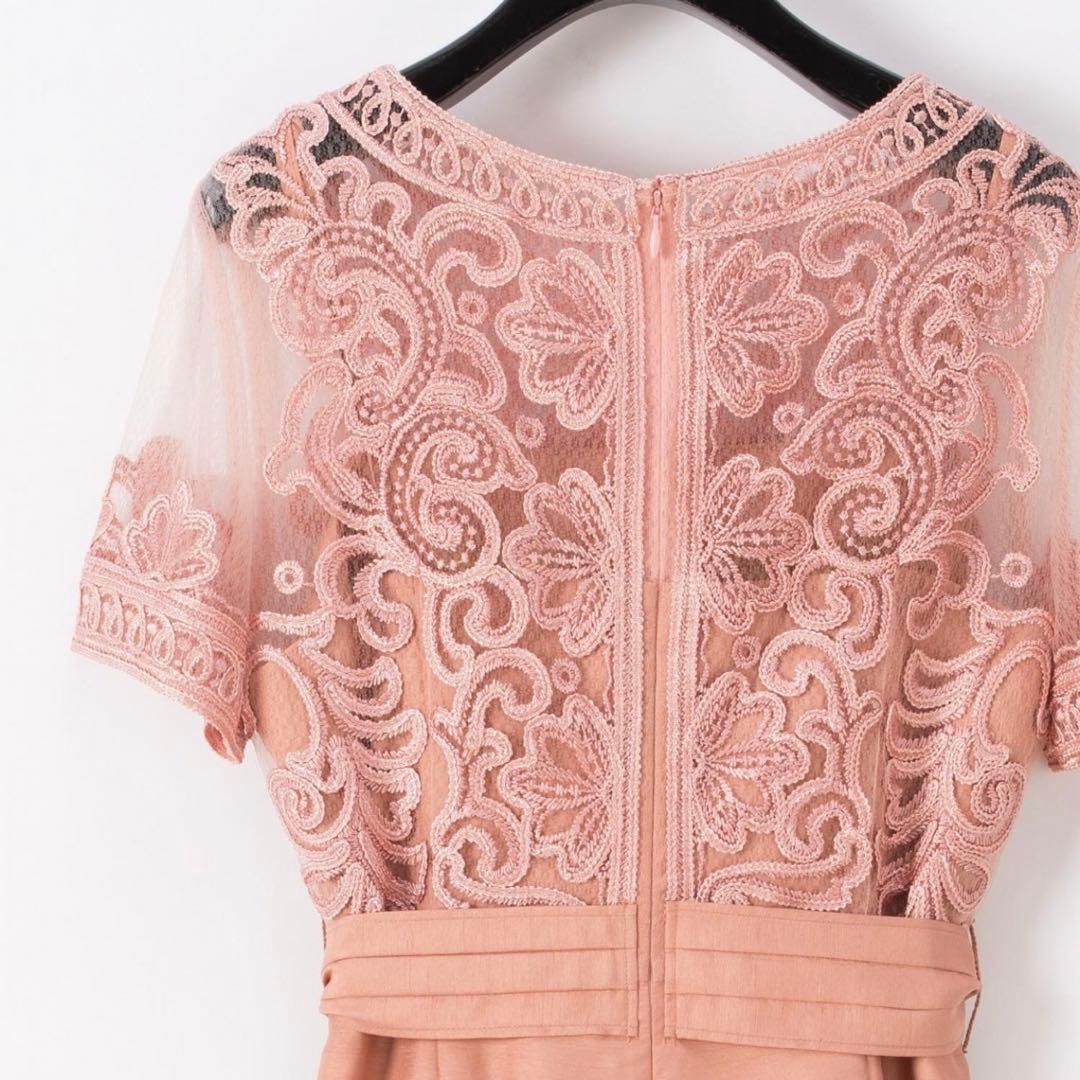 グレースコンチネンタル　コード刺繍ワイドサロペット　サイズ38 くすみピンク美品