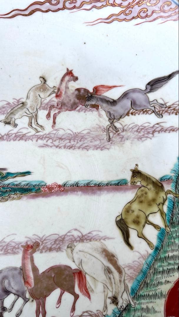 古伊万里　大皿　馬