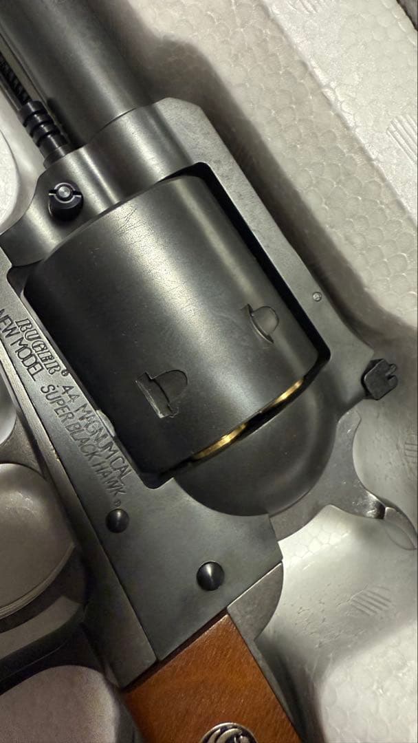 マルシン スーパーブラックホーク 7.5 ガスリボルバー 木製グリップ HW