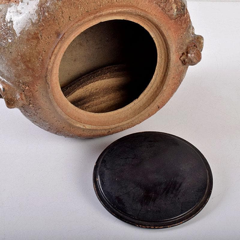 北大路魯山人作　信楽焼　水指　共箱　D　R9032B