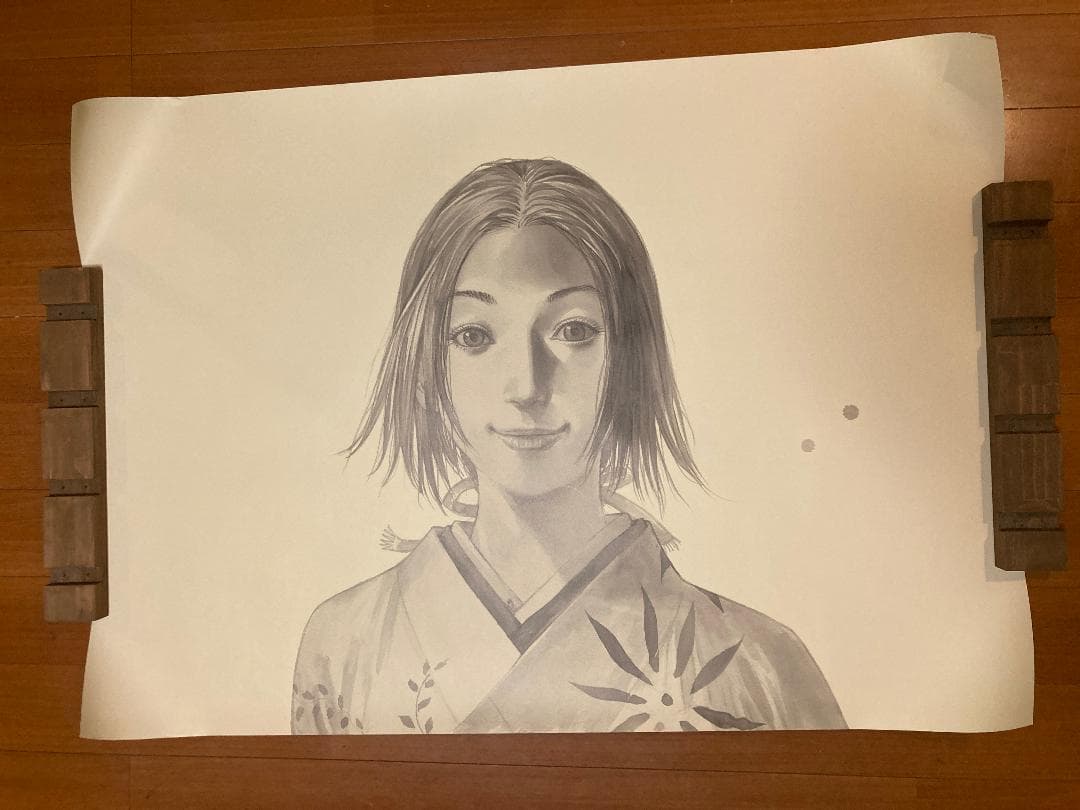 『井上雄彦の最後のマンガ展』大阪　バガボンド　おつう　B1ポスター