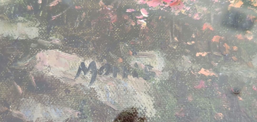 風景画 油彩画 F-12 シルバーフレーム