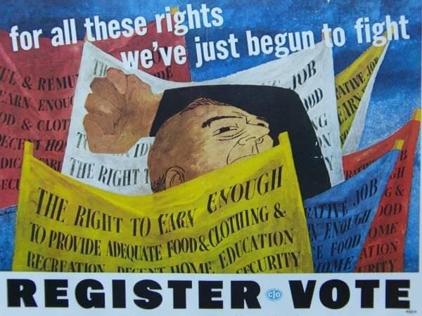 Ben Shahn、Begun to fight、大判希少画集画、新品額装付