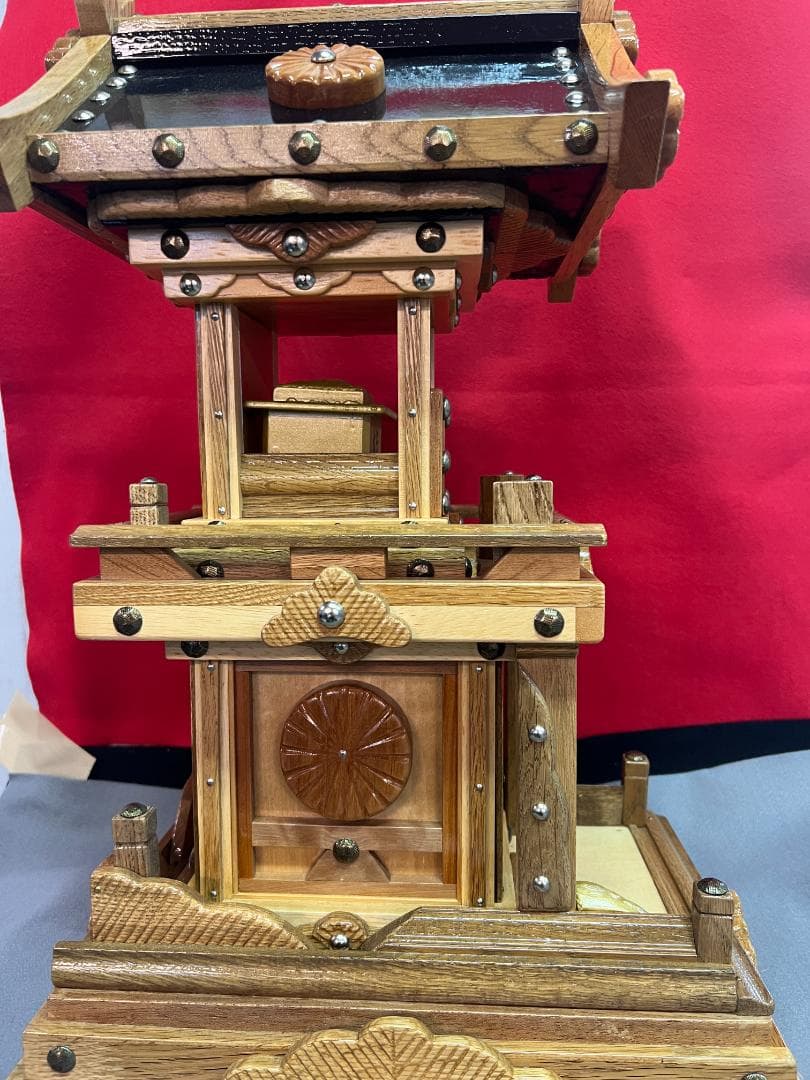 【独法師】C-3 模型手製　手製山鉾　笠鉾　社殿　拝殿　神具神棚　手造レア1点物