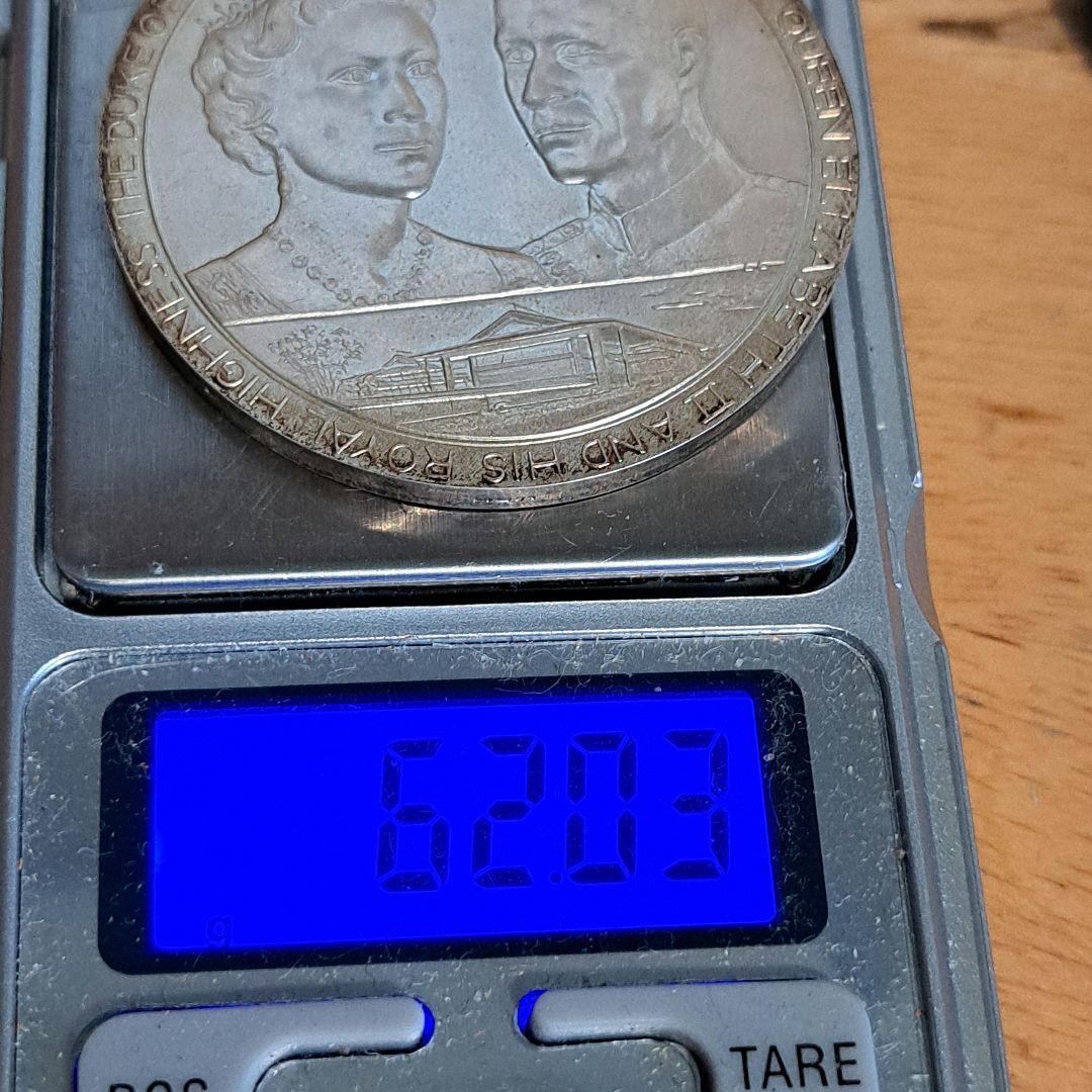 天皇陛下英国訪問記念メダル　品位SV925　62g　　英国政府品質保証