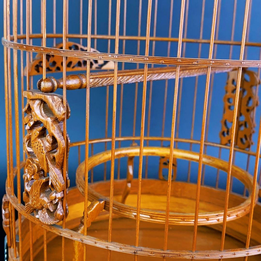 【蔵出し出品】鳥籠　ヴィンテージ　透かし彫り